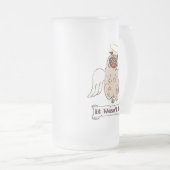 それは私の天使のパグの引用文ではなかったおもしろい フロストグラスビールジョッキ (正面右)