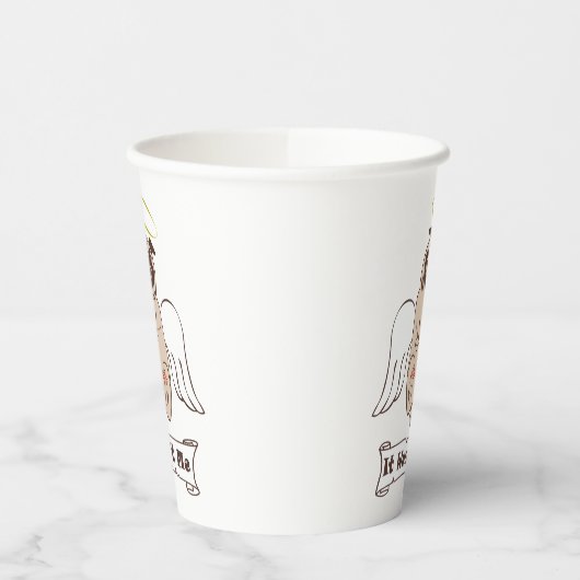 それは私の天使のパグの引用文ではなかったおもしろい 紙コップ (左)