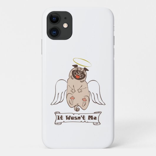 それは私の天使のパグの引用文ではなかったおもしろい Case-Mate iPhoneケース (裏面)
