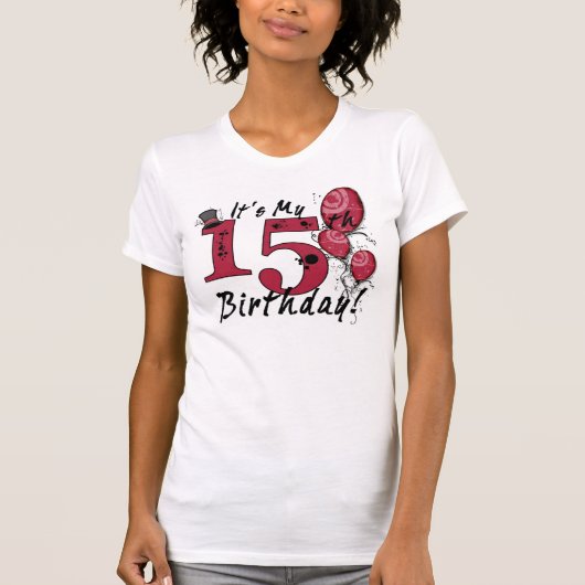 それは私の第15誕生日のグランジなお祝いのティーです Tシャツ (正面)