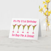 それは私の第21誕生日です カード (黄色い花)