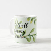それは私の精神の緑の葉の引用文のマグとよくあります コーヒーマグカップ (正面左)