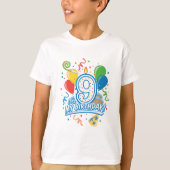 それは私の誕生日です! 男の子9歳のティー Tシャツ (正面)
