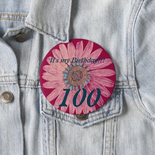 それは私の誕生日です!! 100th誕生日を開花して下さい 缶バッジ (インサイチュ)