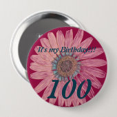 それは私の誕生日です!! 100th誕生日を開花して下さい 缶バッジ (正面&裏面)
