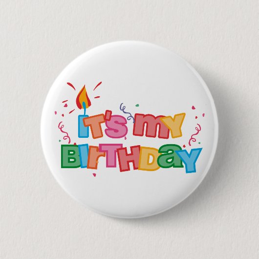 それは私の誕生日の手紙ボタンです 缶バッジ (正面)