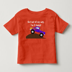 それは私の誕生日の紫色の炎のモンスタートラックです トドラーTシャツ