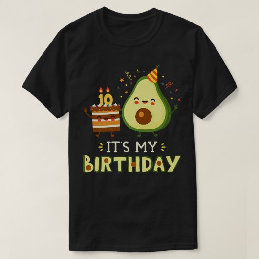 それは私の誕生日グアカモレスメカン料理の果物 Tシャツ (デザイン正面)