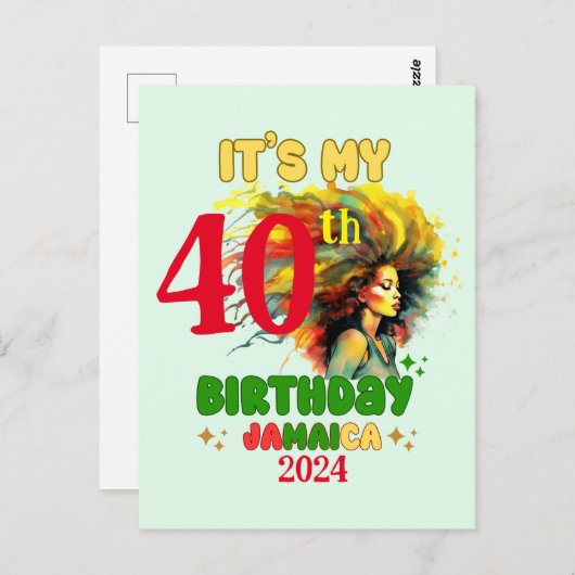 それは私の誕生日ジャマイカガールパーティーバケーションチームだ ポストカード (正面/裏面)