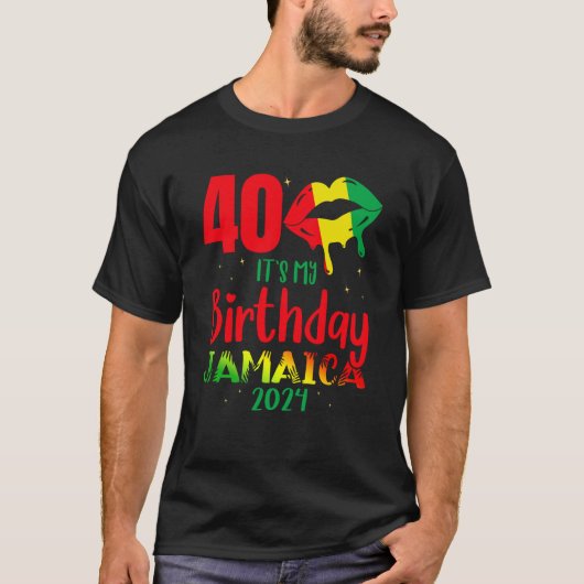 それは私の誕生日ジャマイカ40th誕生日クルー2024 4 tシャツ (正面)