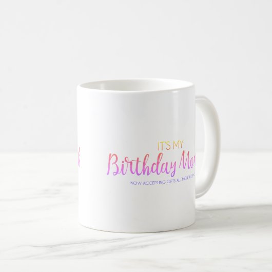 それは私の誕生日月コーヒーマグだ コーヒーマグカップ (正面右)