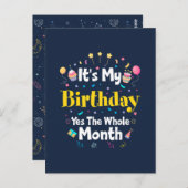 それは私の誕生日Yesまる月の招待状 ポストカード (正面/裏面)