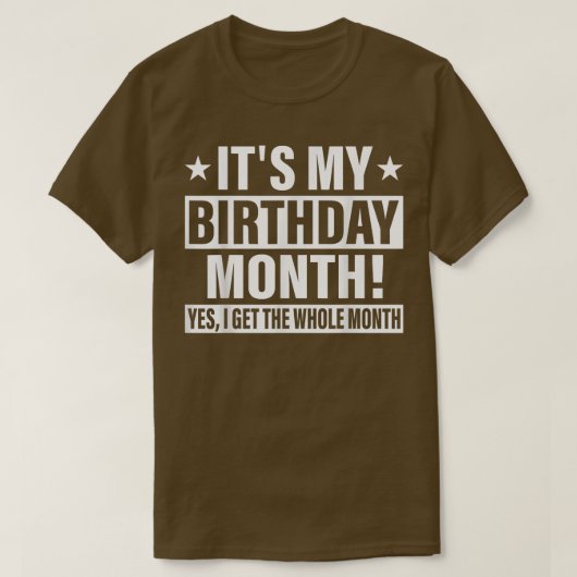 それは私の誕生日Yes全体の月の誕生日T-S Tシャツ (デザイン正面)