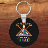 それは私の頭のスヌーカーのビリヤードおもしろいプールで働いた キーホルダー (正面)