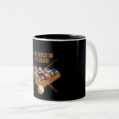 それは私の頭のビリヤードのギフト8ボールプールで働いた ツートーンマグカップ (正面右)