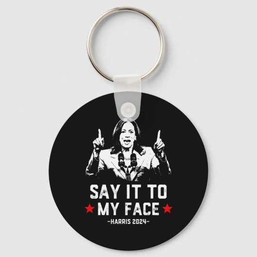 それは私の顔おもしろいにPresiのためにKamala Harris投票 キーホルダー (正面)