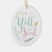 それは私の魂の信仰に基づくクリスチャンと良い セラミックオーナメント (右)