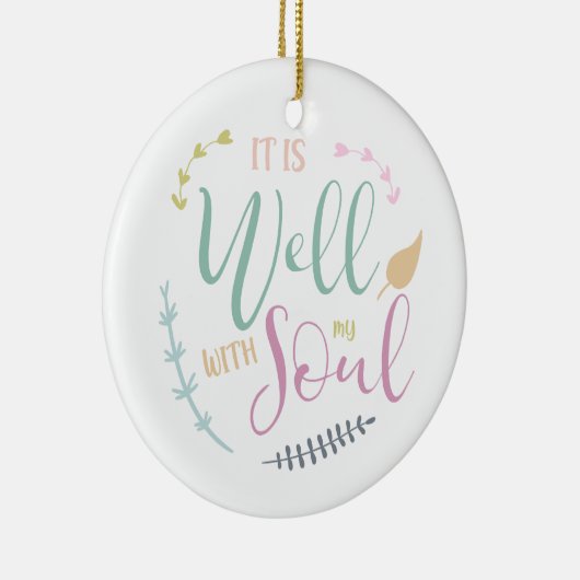 それは私の魂の信仰に基づくクリスチャンと良い セラミックオーナメント (右)