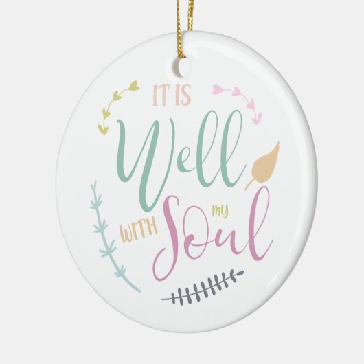 それは私の魂の信仰に基づくクリスチャンと良い セラミックオーナメント (左)