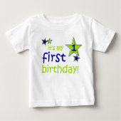 それは私の1枚の最初誕生日の乳児のTシャツです ベビーTシャツ (正面)