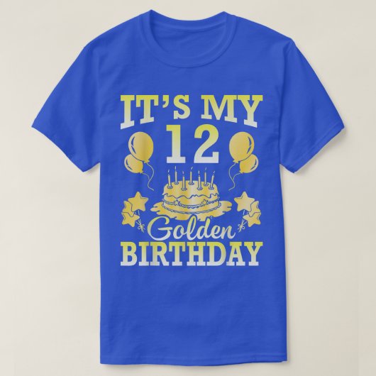 それは私の12年ゴールデン誕生日幸せ私の息子 Tシャツ (デザイン正面)