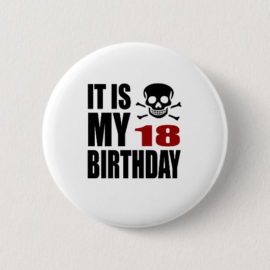 それは私の18の誕生日のデザインです 缶バッジ (正面)