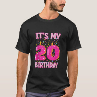 それは私の20誕生日スイートドーナツテーマ20年Ol Tシャツ