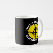 それは私の4ソフトボールパパ父の日ファーストピッチF コーヒーマグカップ (正面右)