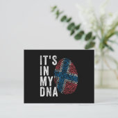 それは私のDNAにある – ノルウェー国旗 ポストカード (スタンド正面)