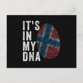 それは私のDNAにある – ノルウェー国旗 ポストカード (正面)