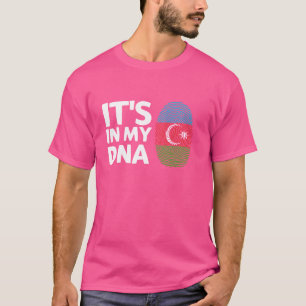 それは私のDNAアゼルバイジャン国旗の指紋にある Tシャツ