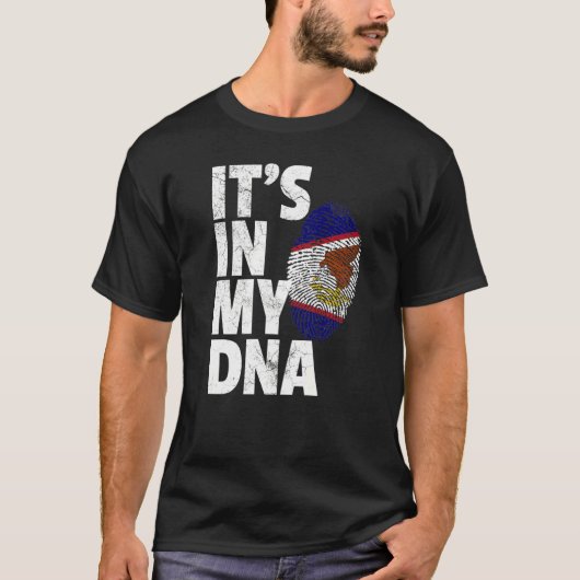 それは私のDnaアメリカのサモア・サモア国旗の中にある Tシャツ (正面)