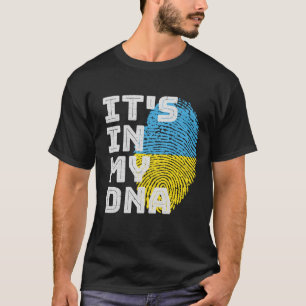 それは私のDNAウクライナ国旗の指紋にある Tシャツ