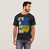 それは私のDNAウクライナ国旗の男の子の女の子ギフトにある Tシャツ (正面フル)