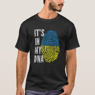 それは私のDNAウクライナ国旗の男性の女性の子供 Tシャツ