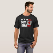 それは私のDNAカナダ国旗の指紋男性の女性の中にある Tシャツ (正面フル)