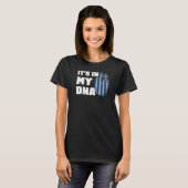 それは私のDNAギリシャ国旗の指紋男性の女性 Tシャツ (正面フル)