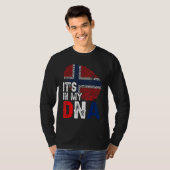 それは私のDnaノルウェー国旗の指紋愛国心にある Tシャツ (正面フル)