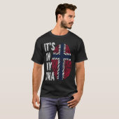 それは私のDNAノルウェー国旗の男性の女性の子供 Tシャツ (正面フル)