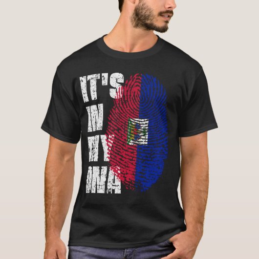 それは私のDNAハイチ国旗の男の子の女の子ギフトにある Tシャツ (正面)