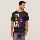 それは私のDNAハイチ国旗の男の子の女の子ギフトにある Tシャツ (正面フル)