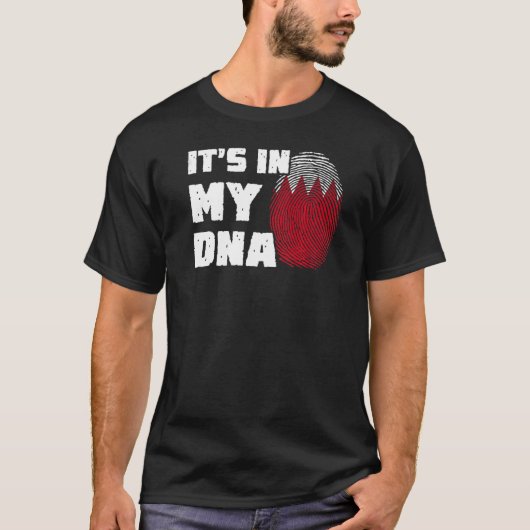 それは私のDNAバーレーンのフラグ指紋男性の女性の中にある Tシャツ (正面)