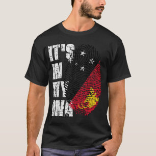 それは私のDNAパプアニューギニア国旗の男の子の女の子ギフトにある Tシャツ
