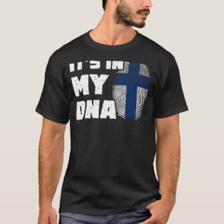 それは私のDNAフィンランドのフラグ指紋男性の女性の中にある Tシャツ