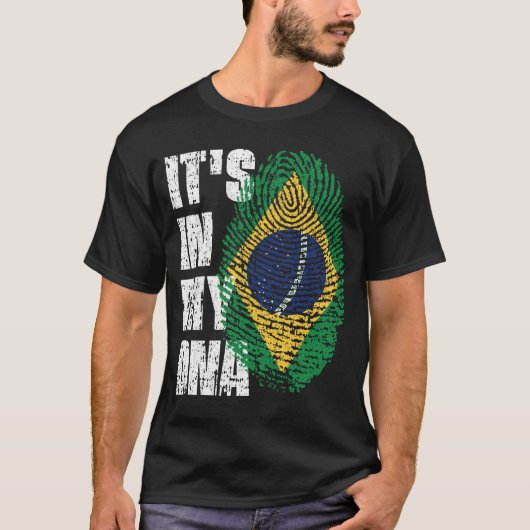 それは私のDNAブラジル国旗の男の子の女の子ギフトにある Tシャツ (正面)