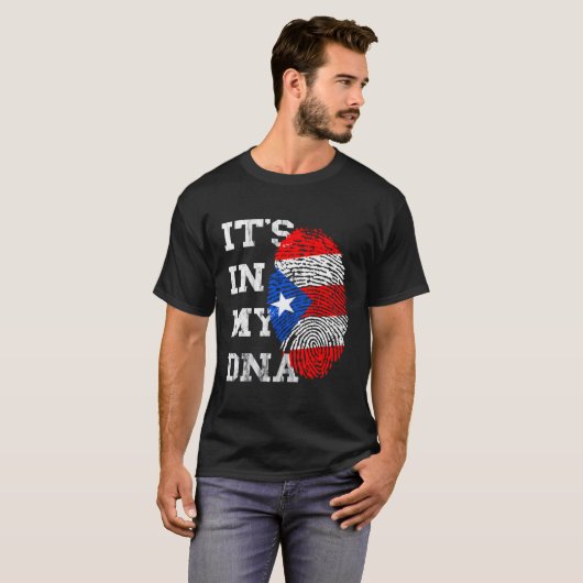 それは私のDnaプエルトリコ国旗のプエルトリカの根にある Tシャツ (正面フル)