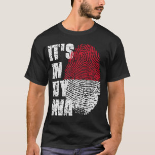 それは私のDNAモナコ国旗の男の子の女の子ギフトにある Tシャツ