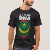 それは私のDNAモーリタニア国旗モーリタニア誇りを持ったMにある Tシャツ (正面)