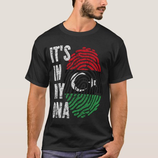 それは私のDNAリビア国旗の男性の女性の子供 Tシャツ (正面)