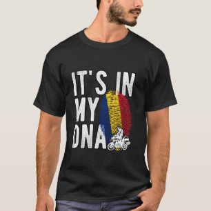 それは私のDNAルーマニア国旗ルーマニアのオートバイriにある Tシャツ